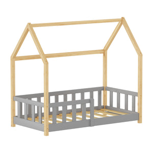Kinderbed Hesel huisbed met uitvalbeveiliging [en.casa]