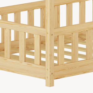 Kinderbed Hesel huisbed met uitvalbeveiliging [en.casa]