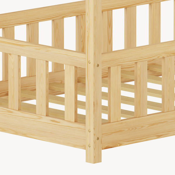 Kinderbed Hesel huisbed met uitvalbeveiliging [en.casa]