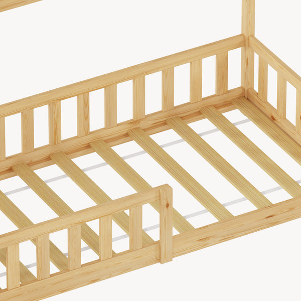 Kinderbed Hesel huisbed met uitvalbeveiliging [en.casa]