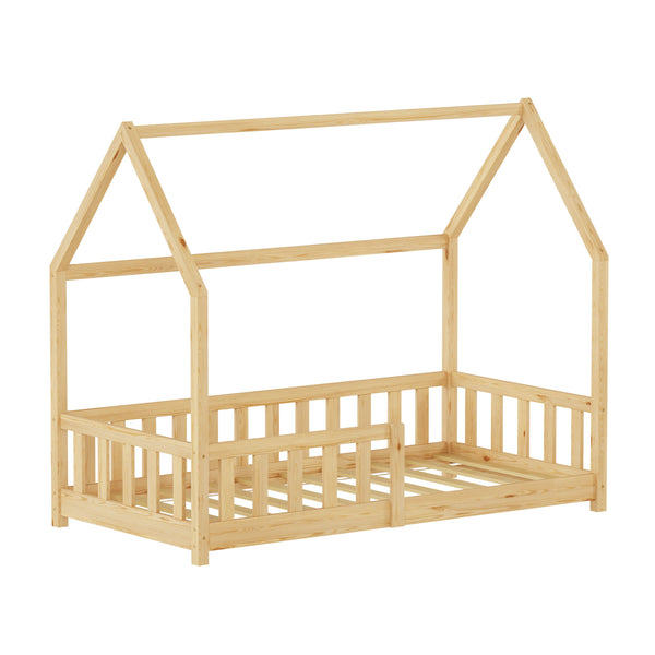 Kinderbed Hesel huisbed met uitvalbeveiliging [en.casa]