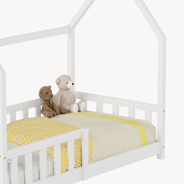 Kinderbed Hesel huisbed met uitvalbeveiliging [en.casa]