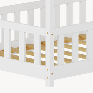 Kinderbed Hesel huisbed met uitvalbeveiliging [en.casa]