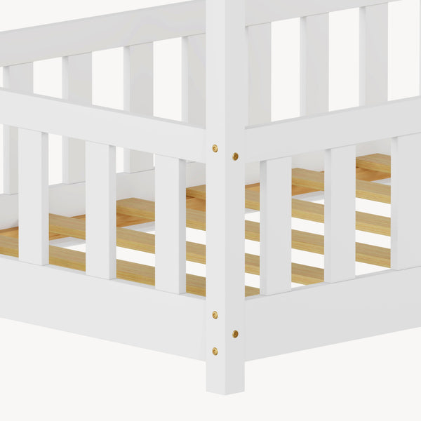 Kinderbed Hesel huisbed met uitvalbeveiliging [en.casa]
