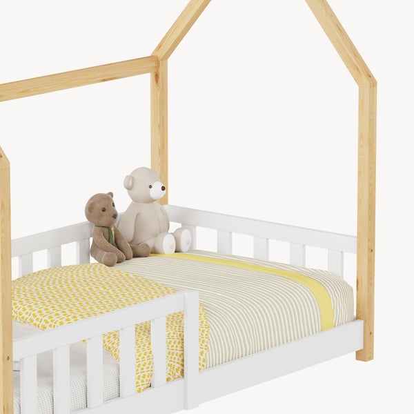 Kinderbed Hesel huisbed met uitvalbeveiliging [en.casa]