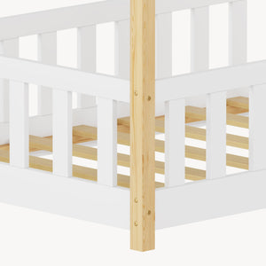 Kinderbed Hesel huisbed met uitvalbeveiliging [en.casa]