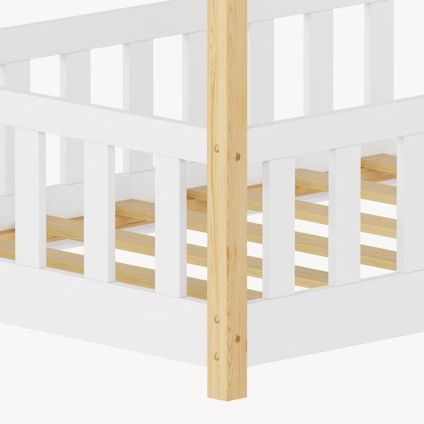 Kinderbed Hesel huisbed met uitvalbeveiliging [en.casa]