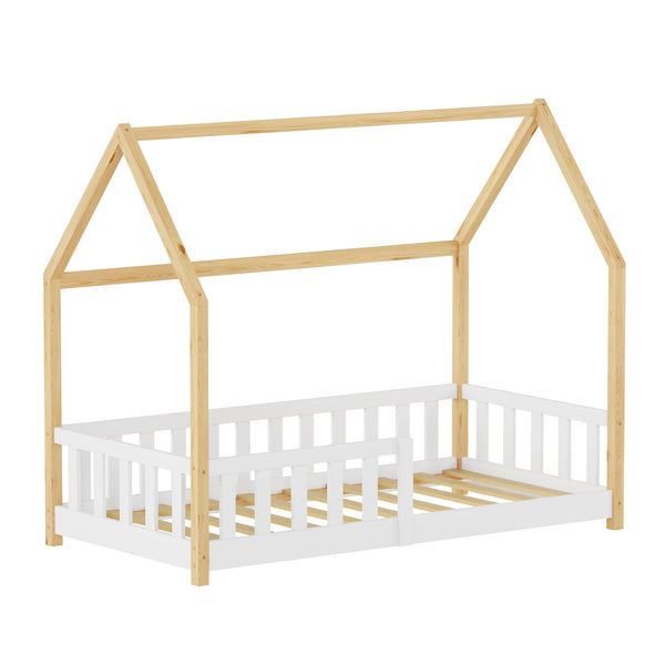 Kinderbed Hesel huisbed met uitvalbeveiliging [en.casa]