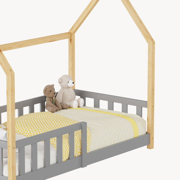 Kinderbed Hesel huisbed met uitvalbeveiliging [en.casa]