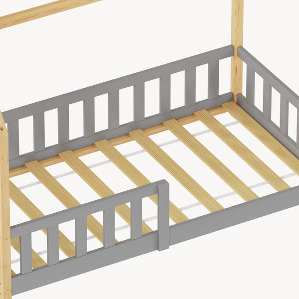 Kinderbed Hesel huisbed met uitvalbeveiliging [en.casa]