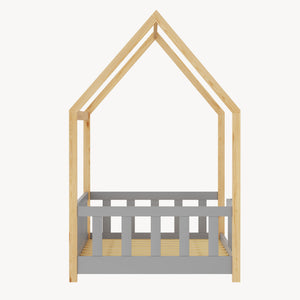 Kinderbed Hesel huisbed met uitvalbeveiliging [en.casa]