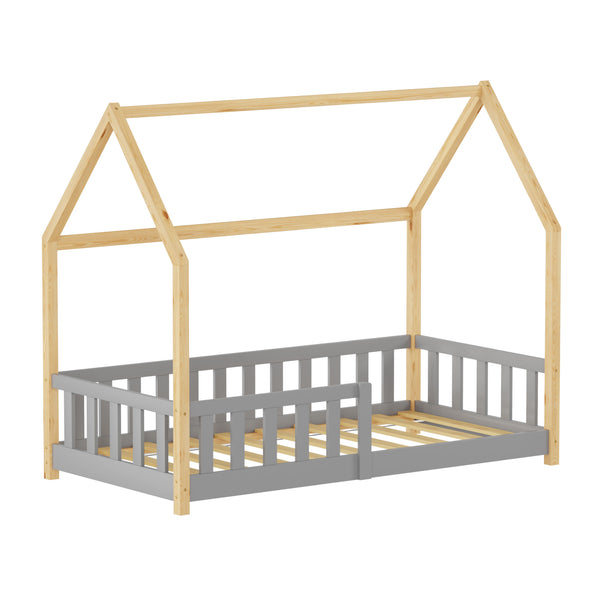 Kinderbed Hesel huisbed met uitvalbeveiliging [en.casa]