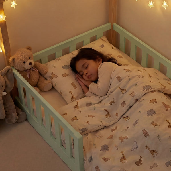 Kinderbed Hesel huisbed met uitvalbeveiliging [en.casa]