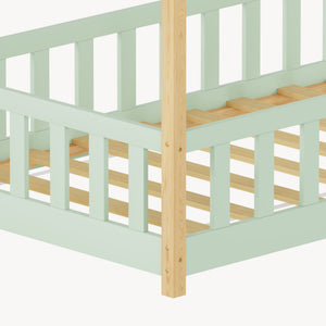 Kinderbed Hesel huisbed met uitvalbeveiliging [en.casa]