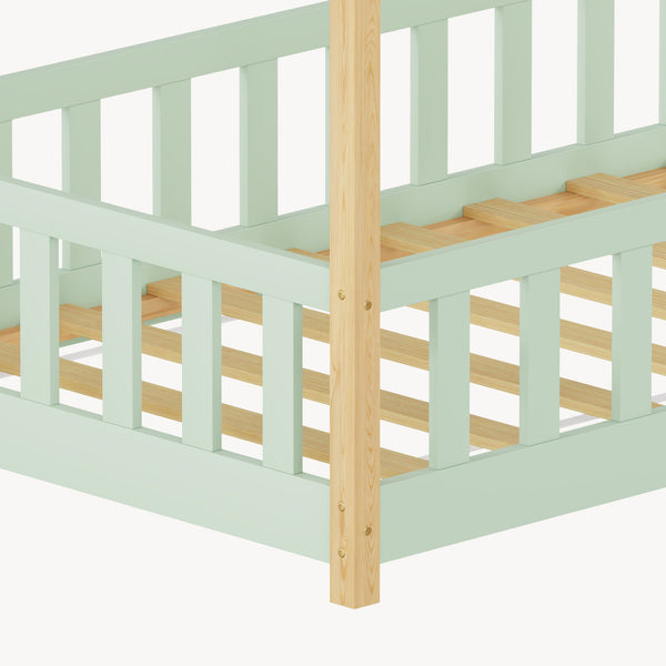 Kinderbed Hesel huisbed met uitvalbeveiliging [en.casa]