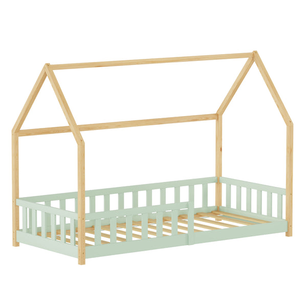 Kinderbed Hesel huisbed met uitvalbeveiliging [en.casa]