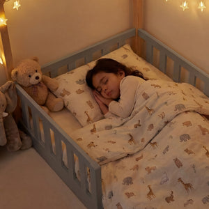 Kinderbed Hesel huisbed met uitvalbeveiliging [en.casa]