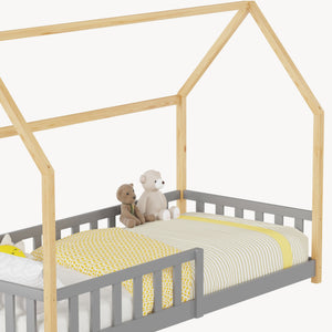 Kinderbed Hesel huisbed met uitvalbeveiliging [en.casa]