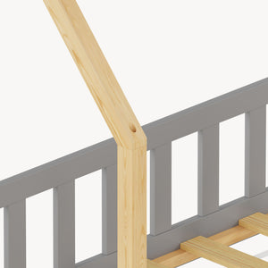 Kinderbed Hesel huisbed met uitvalbeveiliging [en.casa]