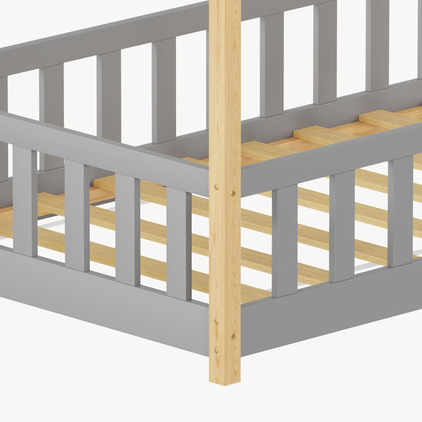 Kinderbed Hesel huisbed met uitvalbeveiliging [en.casa]