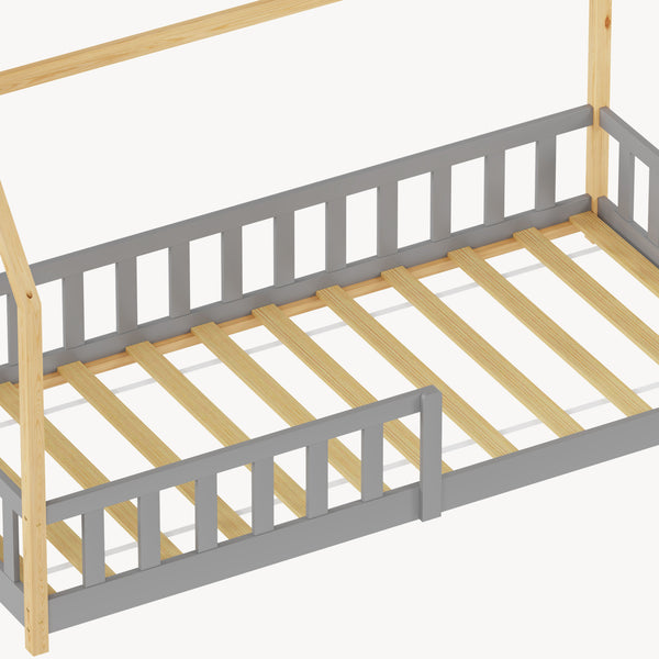 Kinderbed Hesel huisbed met uitvalbeveiliging [en.casa]