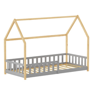 Kinderbed Hesel huisbed met uitvalbeveiliging [en.casa]