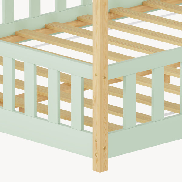 Kinderbed Hesel huisbed met uitvalbeveiliging [en.casa]