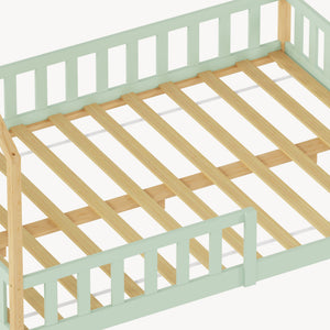 Kinderbed Hesel huisbed met uitvalbeveiliging [en.casa]