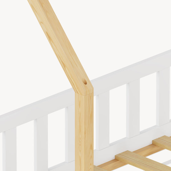 Kinderbed Hesel huisbed met uitvalbeveiliging [en.casa]