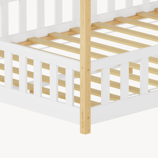 Kinderbed Hesel huisbed met uitvalbeveiliging [en.casa]