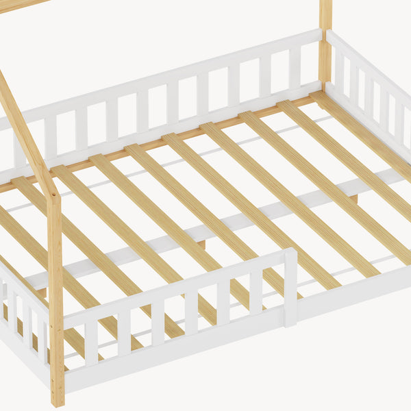 Kinderbed Hesel huisbed met uitvalbeveiliging [en.casa]