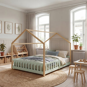 Kinderbed Hesel huisbed met uitvalbeveiliging [en.casa]