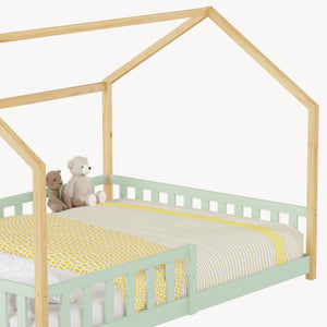 Kinderbed Hesel huisbed met uitvalbeveiliging [en.casa]
