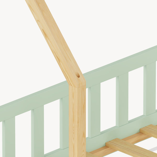 Kinderbed Hesel huisbed met uitvalbeveiliging [en.casa]