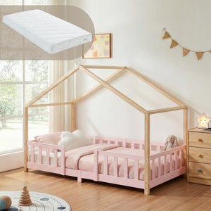 Kinderbed Treviolo met uitvalbeveiliging en matras [en.casa]