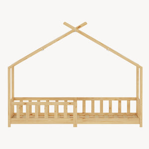 Lit cabane Rila style Montessori avec matelas 90 x 200 cm [en.casa]