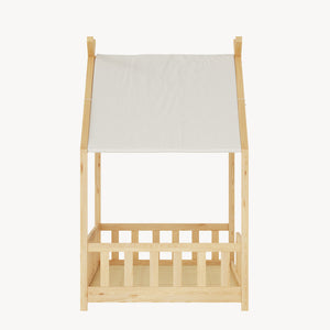 Lit cabane Rila style Montessori avec barrière anti-chute 90 x 200 cm [en.casa]