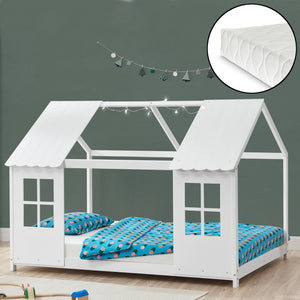 Halboffenes Kinderbett Tostedt met matras [en.casa] - premiumXL