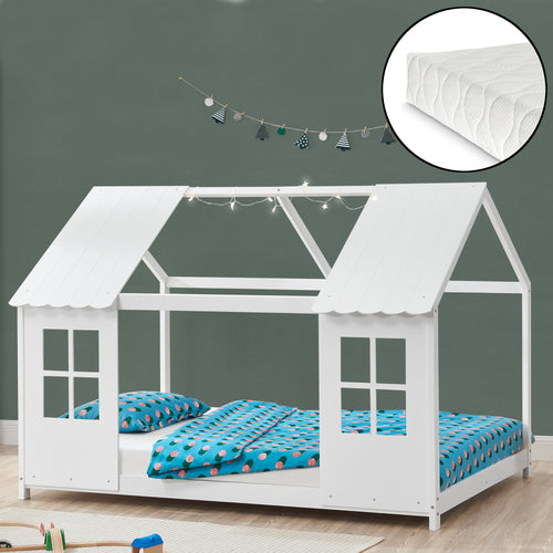 Halboffenes Kinderbett Tostedt met matras [en.casa] - premiumXL