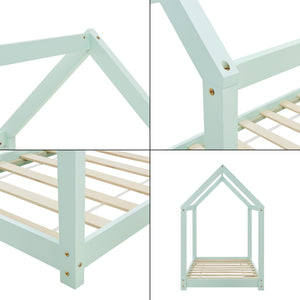Kinderbed Netstal houten bed grenen huisbed - verschillende maten en kleuren
