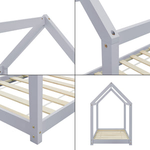 Kinderbed Netstal houten bed grenen huisbed - verschillende maten en kleuren