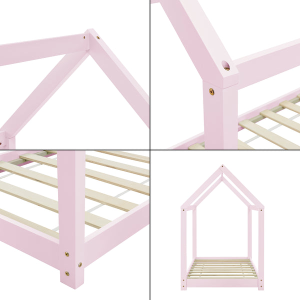 Kinderbed Netstal houten bed grenen huisbed - verschillende maten en kleuren