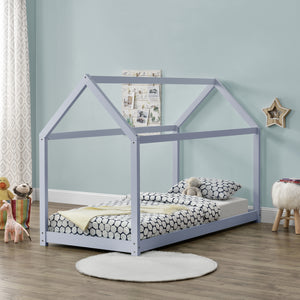 Kinderbed Netstal houten bed huisbed 90x200 cm - 4 kleuren