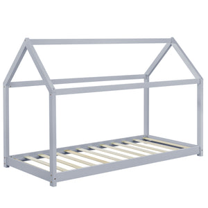 Kinderbed Netstal houten bed huisbed 90x200 cm - 4 kleuren