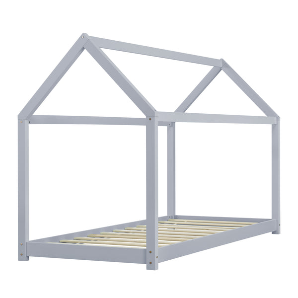 Kinderbed Netstal houten bed huisbed 90x200 cm - 4 kleuren