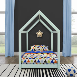 Kinderbed Netstal houten bed huisbed 90x200 cm - 4 kleuren