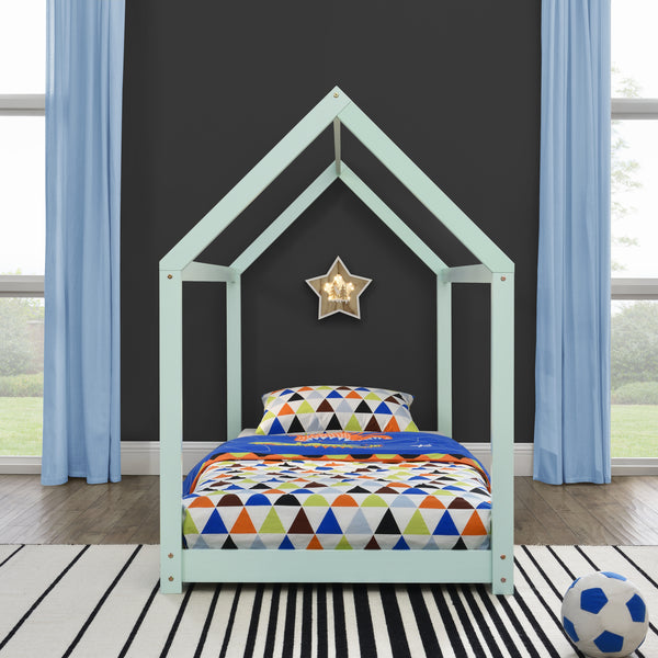 Kinderbed Netstal houten bed huisbed 90x200 cm - 4 kleuren