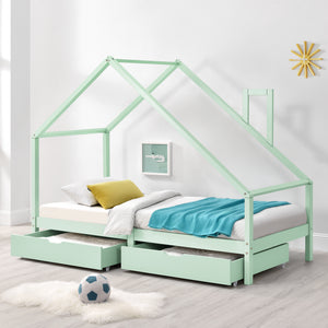 Kinderbed Assling met 2 lades 206x97x162 cm - 4 varianten