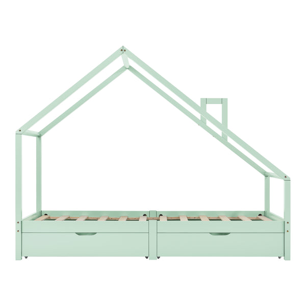 Kinderbed Assling met 2 lades 206x97x162 cm - 4 varianten
