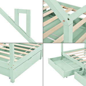 Kinderbed Assling met 2 lades 206x97x162 cm - 4 varianten